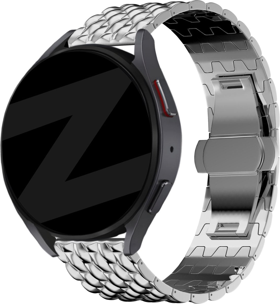 Bandz Correa de acero 'Dragon' universal 20mm (plata)