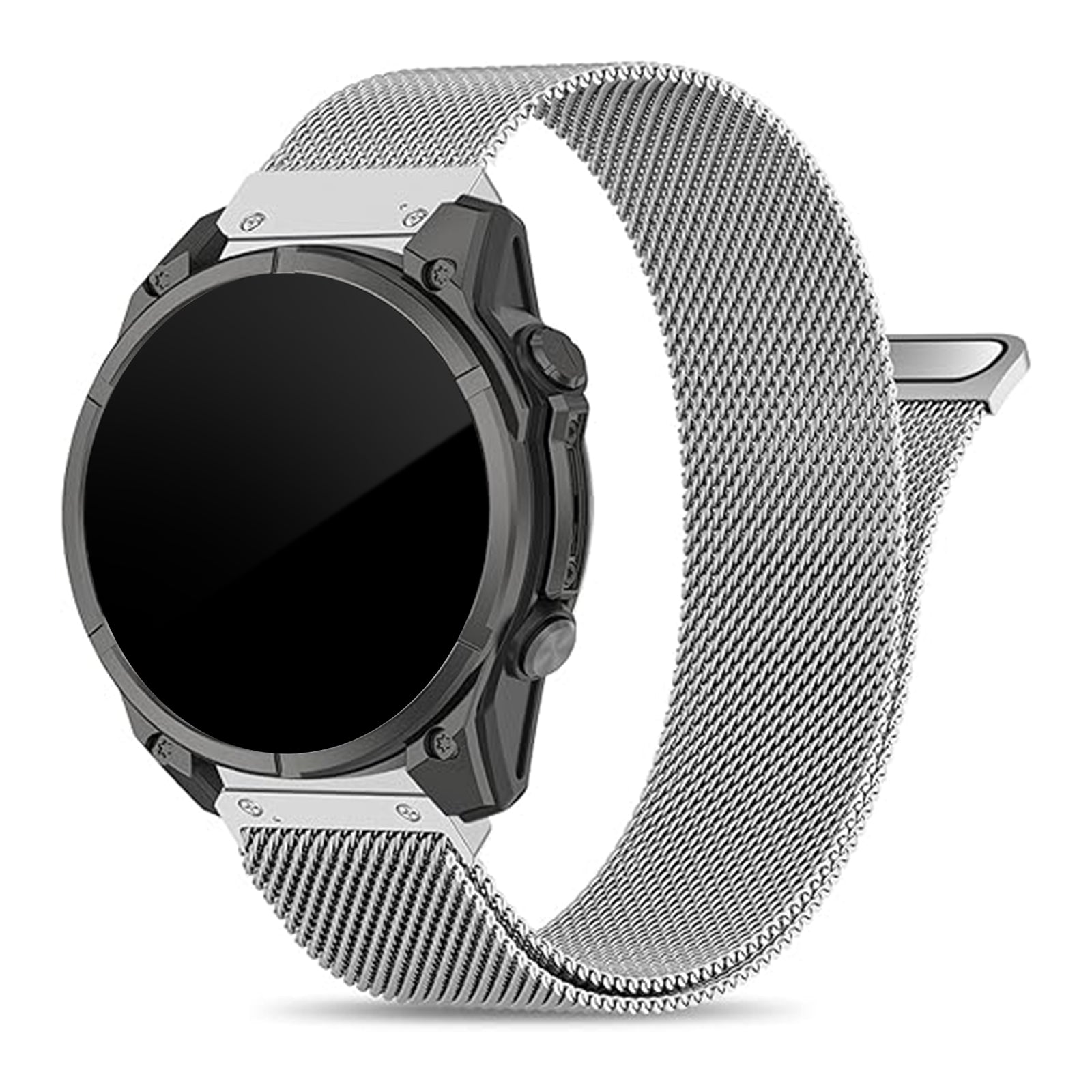Amazfit T-Rex Ultra 2 Premium Milanese Strap (Silver)