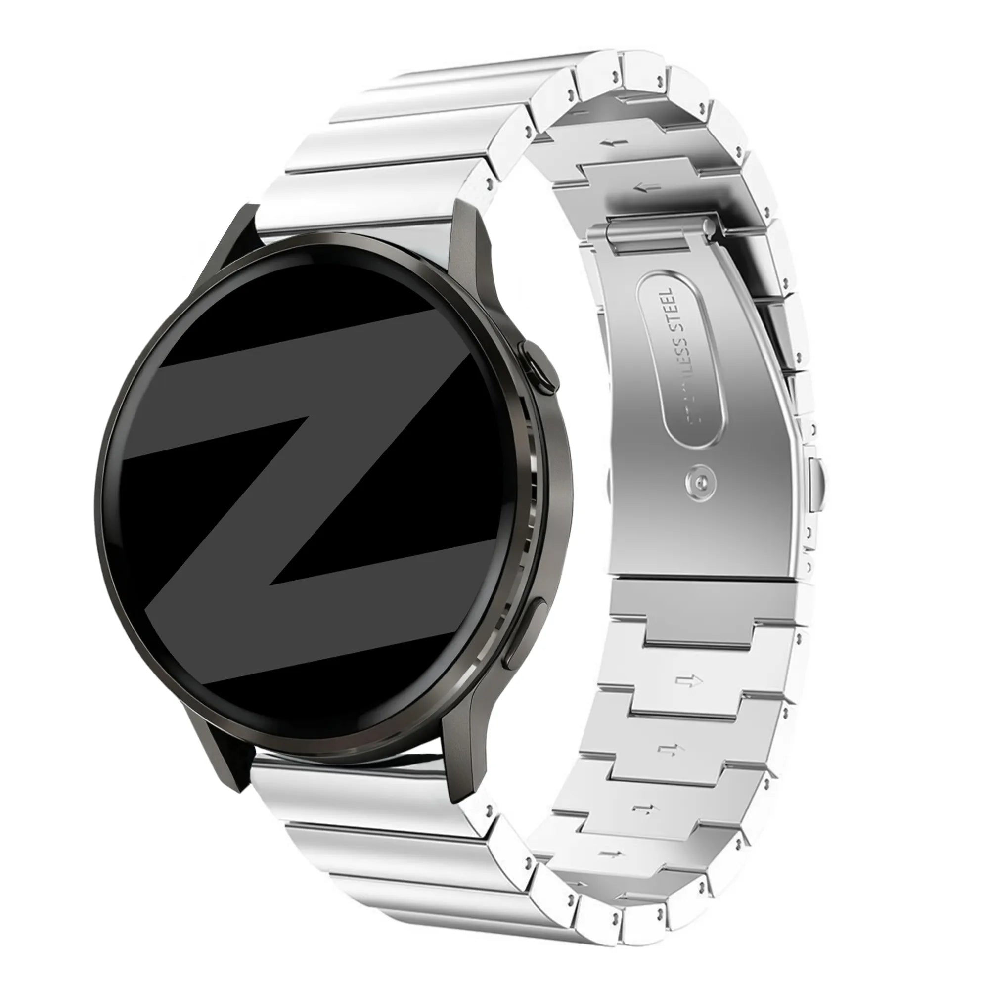Bandz Garmin Vivoactive 4 Stahlarmband 'One Bead' (Silber)