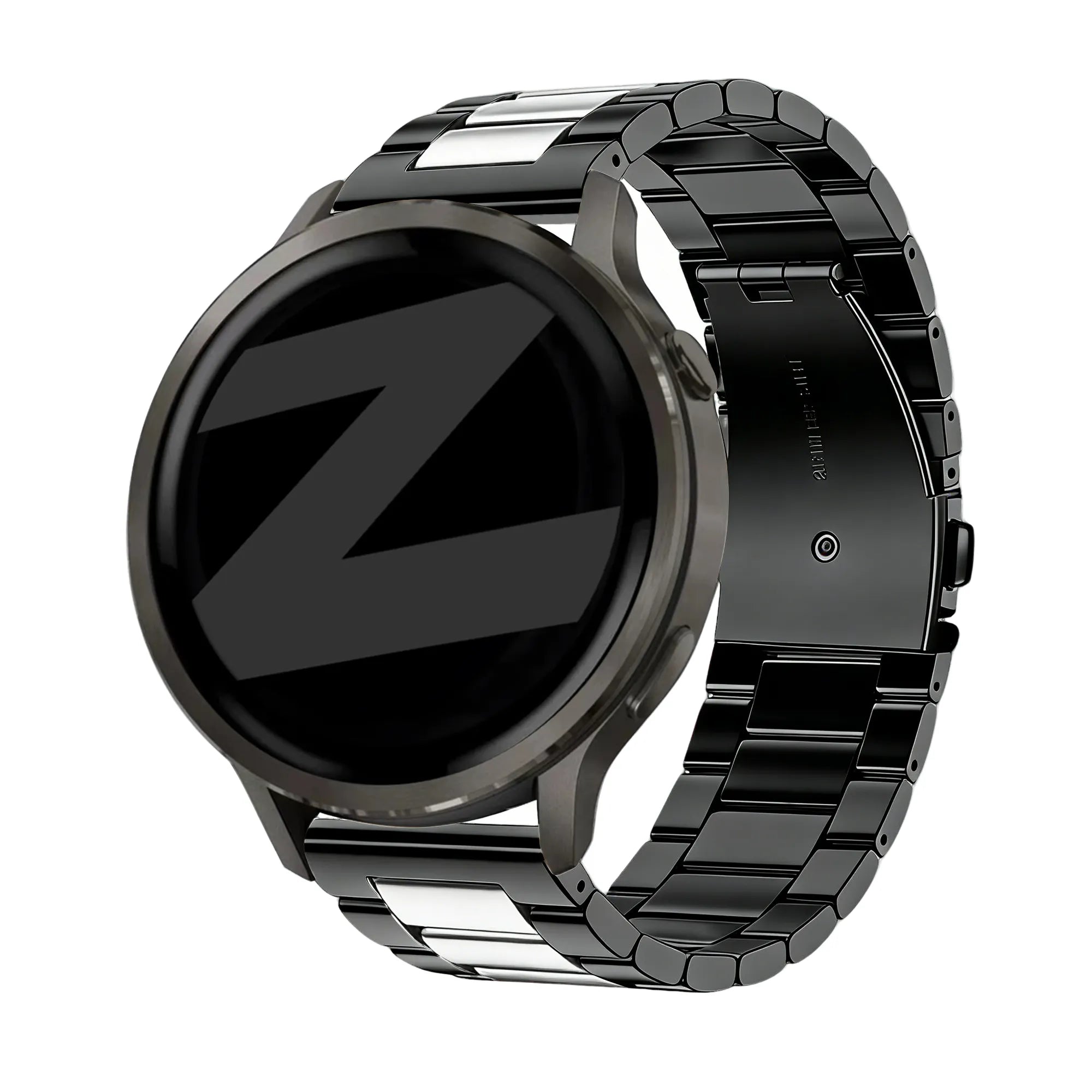 Bandz Bracelet acier 'Classic' Garmin Venu 2 (noir argent)