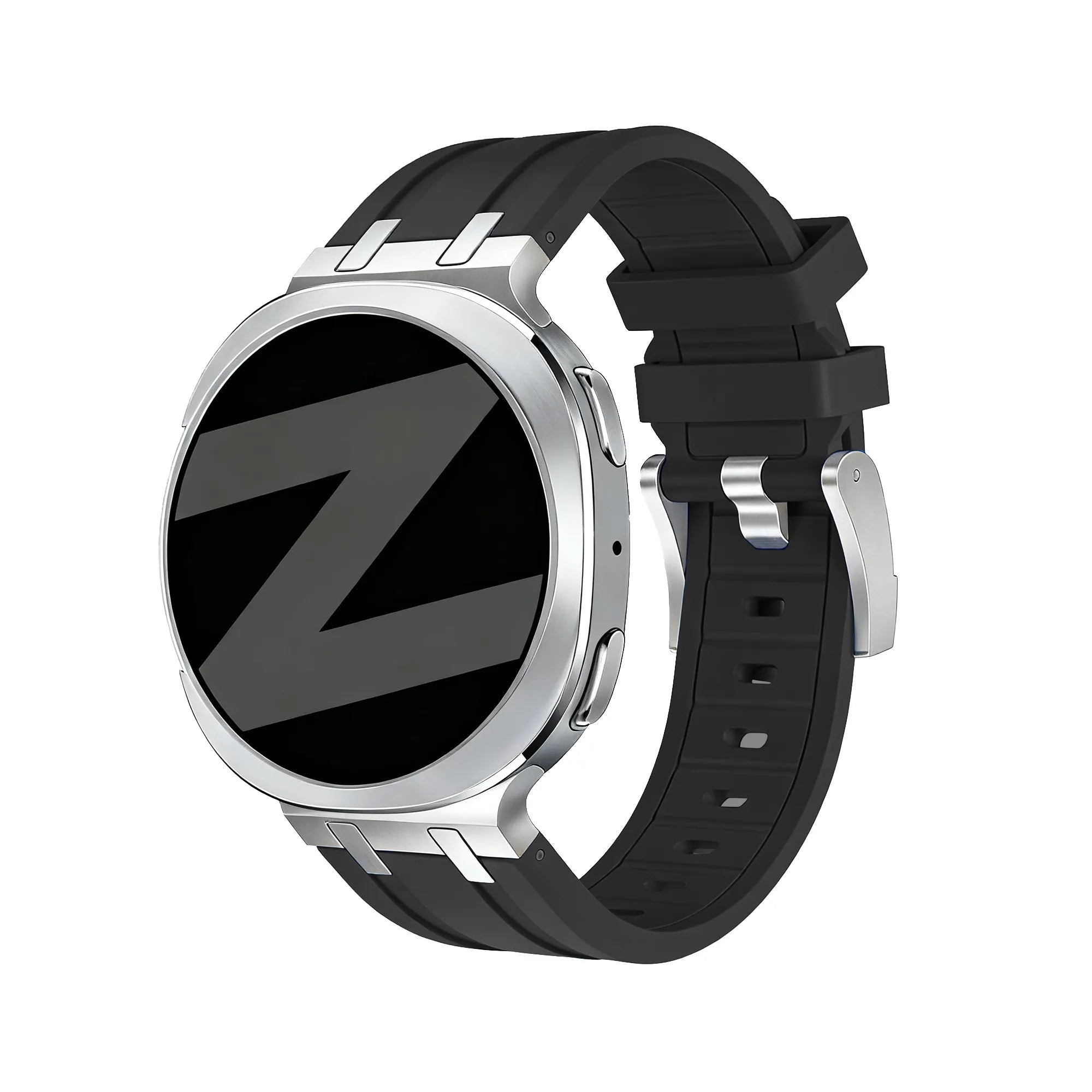 Bandz Samsung Galaxy Watch 9 - 44mm Silicone Strap 'Luxe Liquid' (Black)