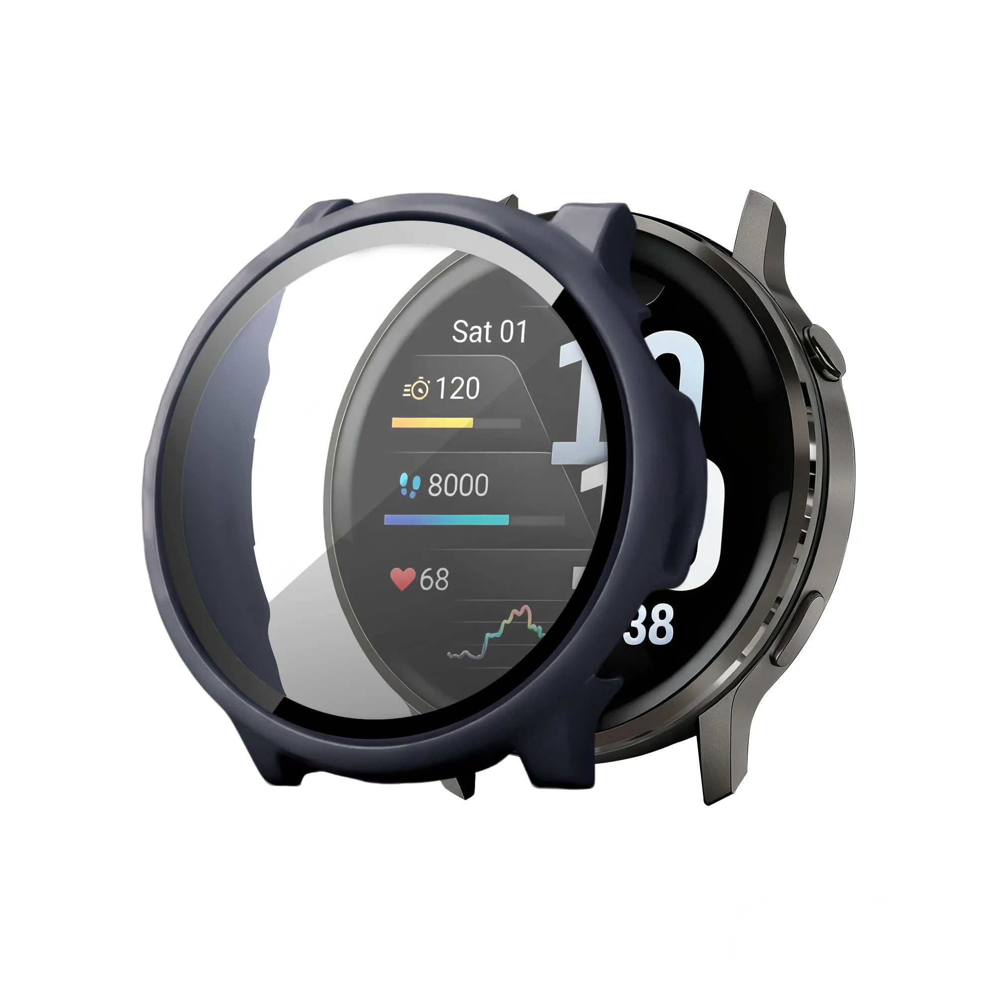 Bandz Protector PC con vidrio Garmin Venu 4 - 45mm (azul)