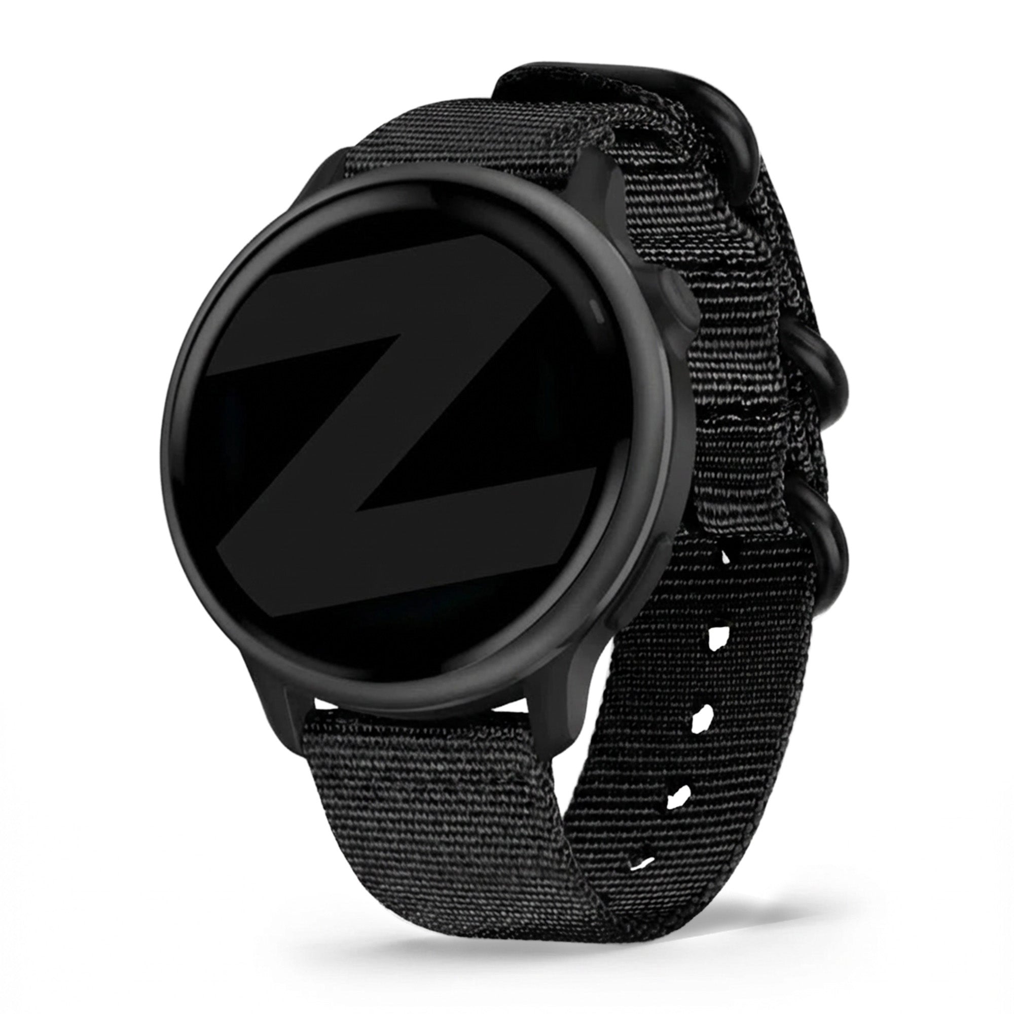 Bandz Bracelet nylon avec boucle Garmin Vivoactive 6 (noir)