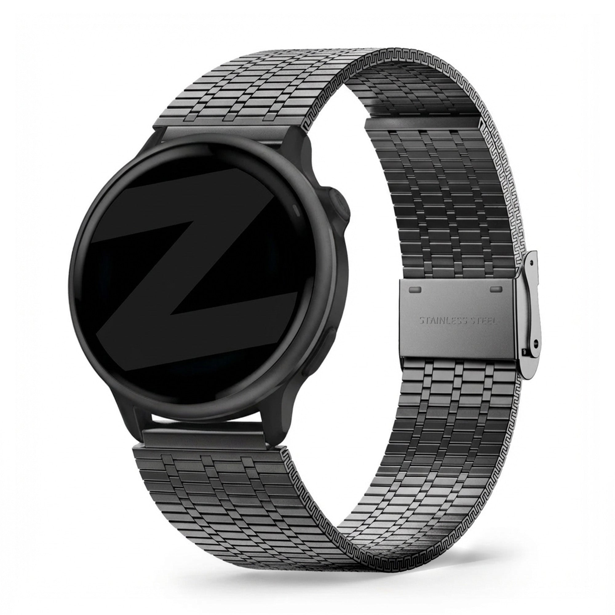 Bandz Garmin Vivoactive 6 verstelbare stalen band (zwart)