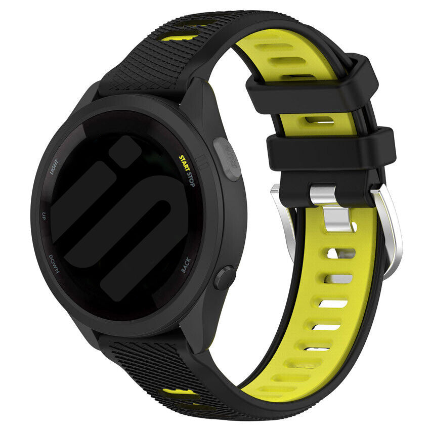 Correa deportiva con hebilla Garmin Forerunner 570 - 47 mm (negro/amarillo)