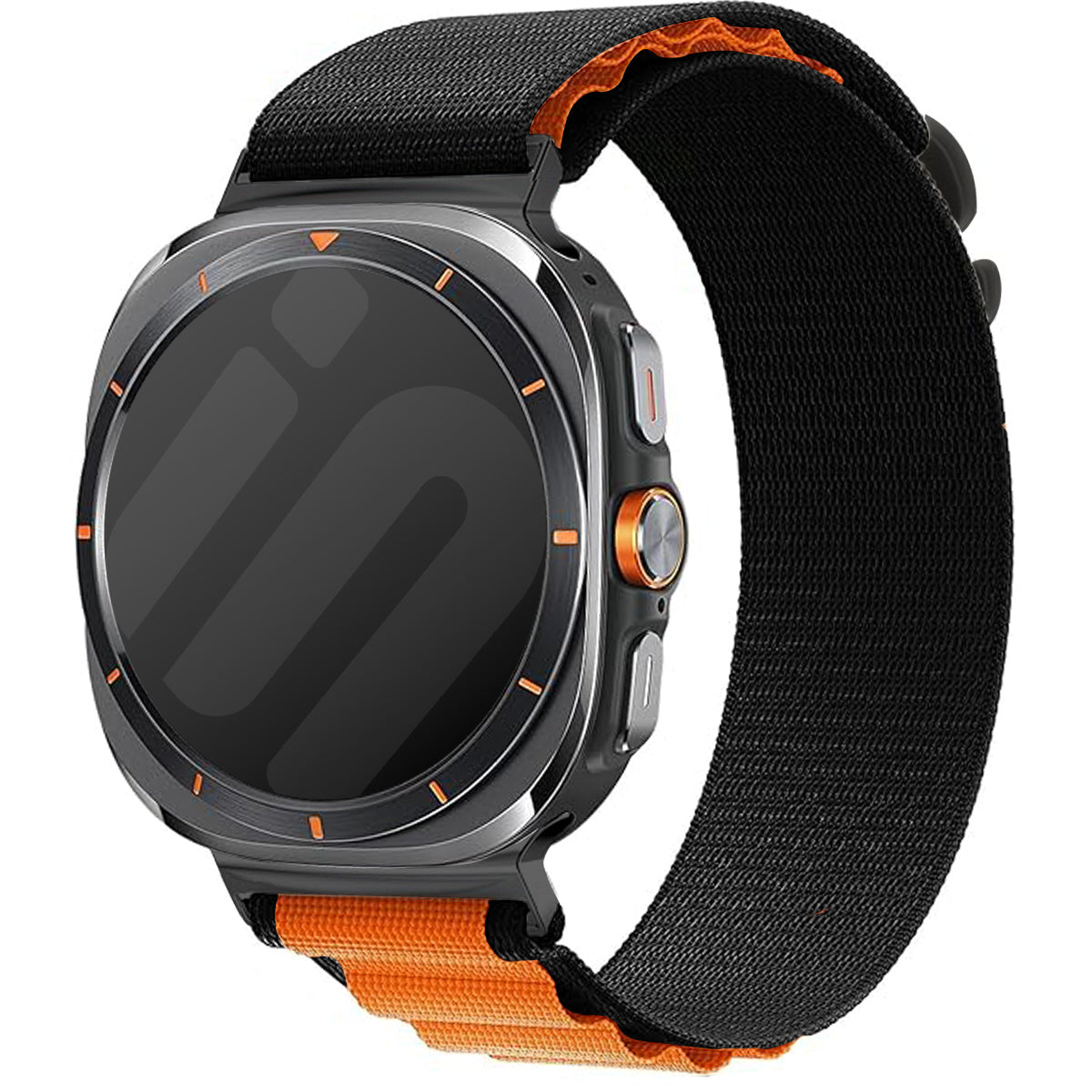 Samsung Galaxy Watch Ultra 2 Alpine Nylon Strap (Black/Orange)