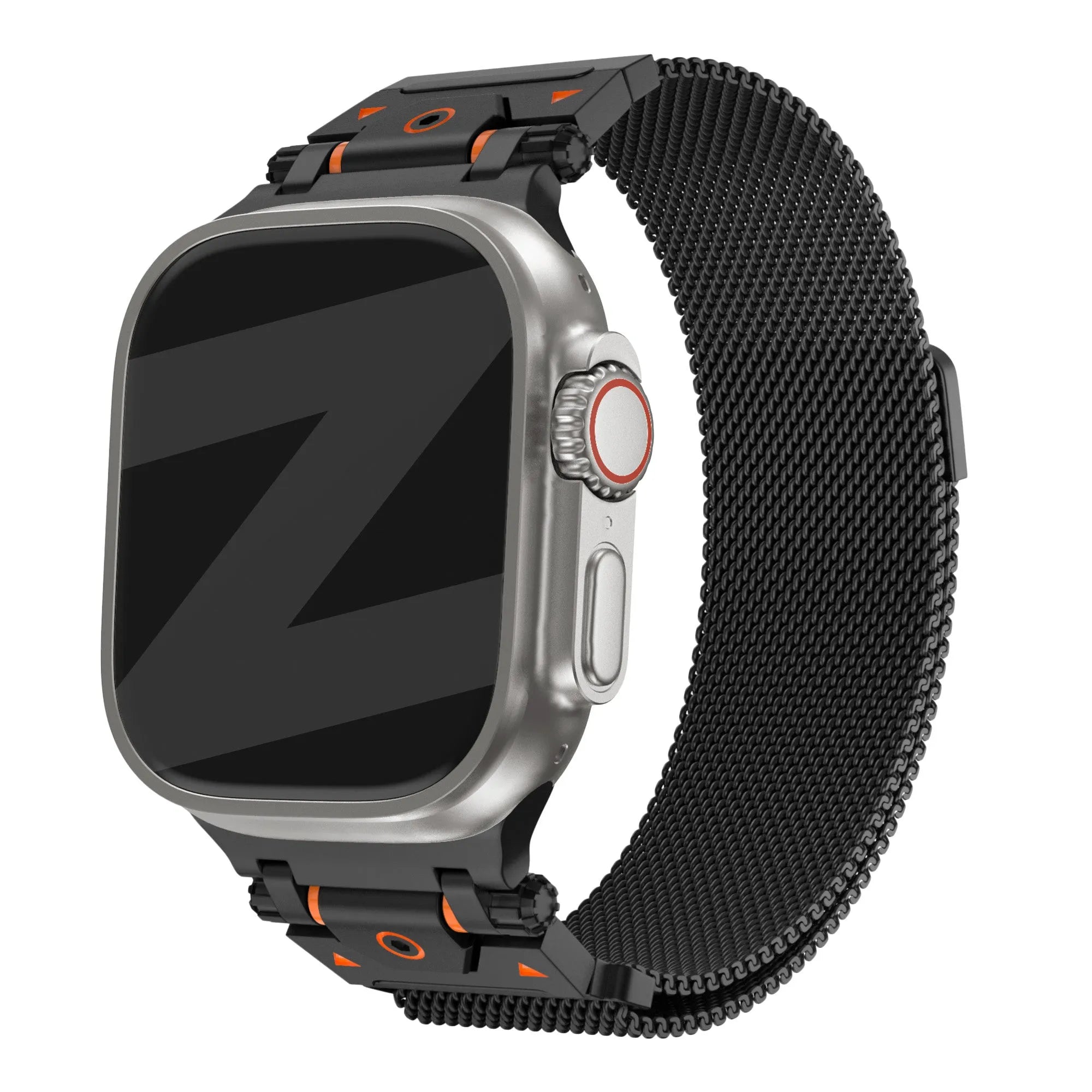 Bandz Apple Watch Robustes Milanese Loop Armband (Schwarz)