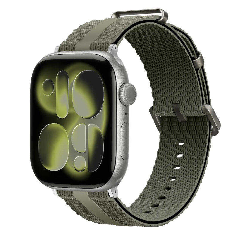 apple watch silicone band green