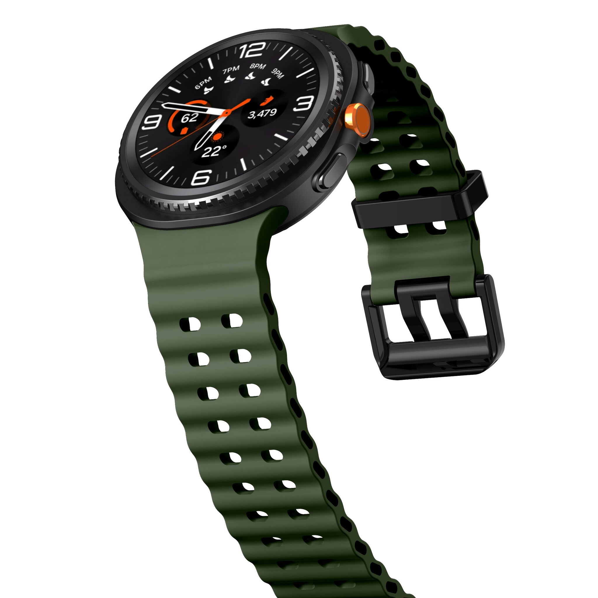 Samsung Galaxy Watch 8 Classic Ocean Armband (Olivgrün)