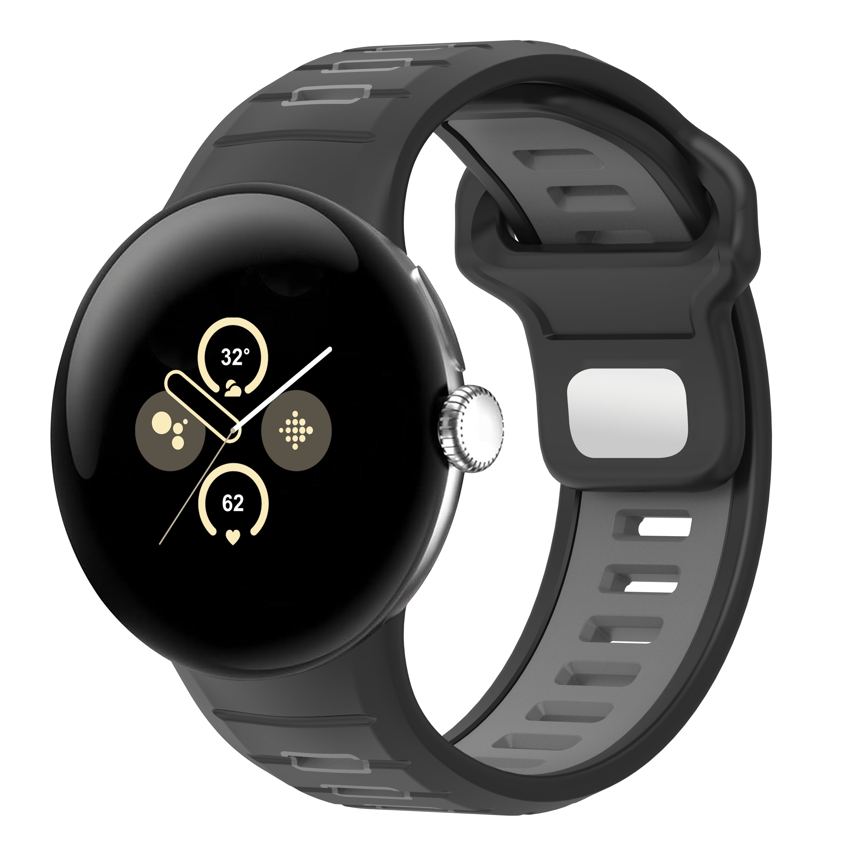 Google Pixel Watch 5 - 45mm Sport Duo Strap (Black/Grey)