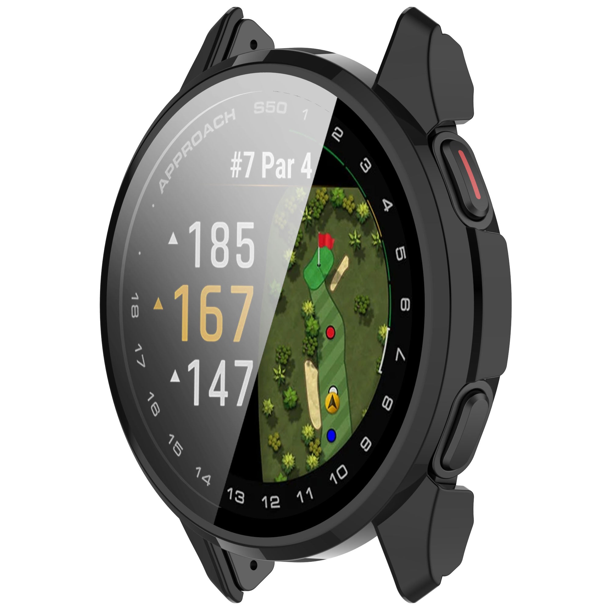 Garmin Approach S50 hard case met glas (zwart)