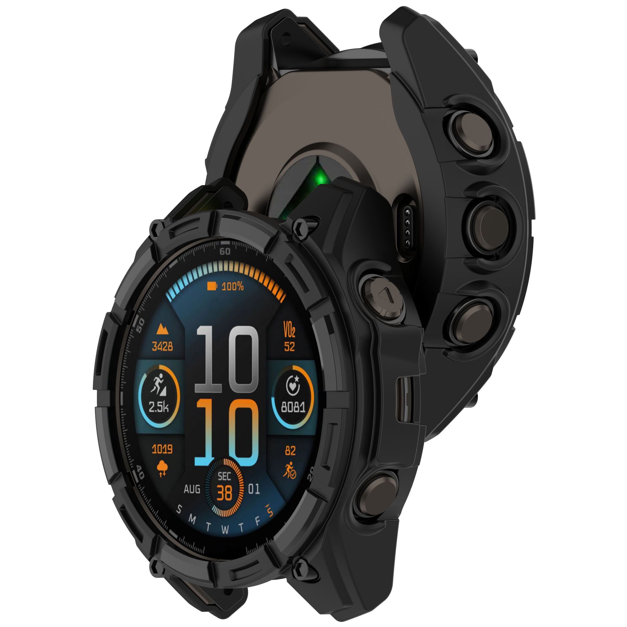 Garmin Quatix 8 - 47mm Robuste TPU-Hülle (Schwarz)