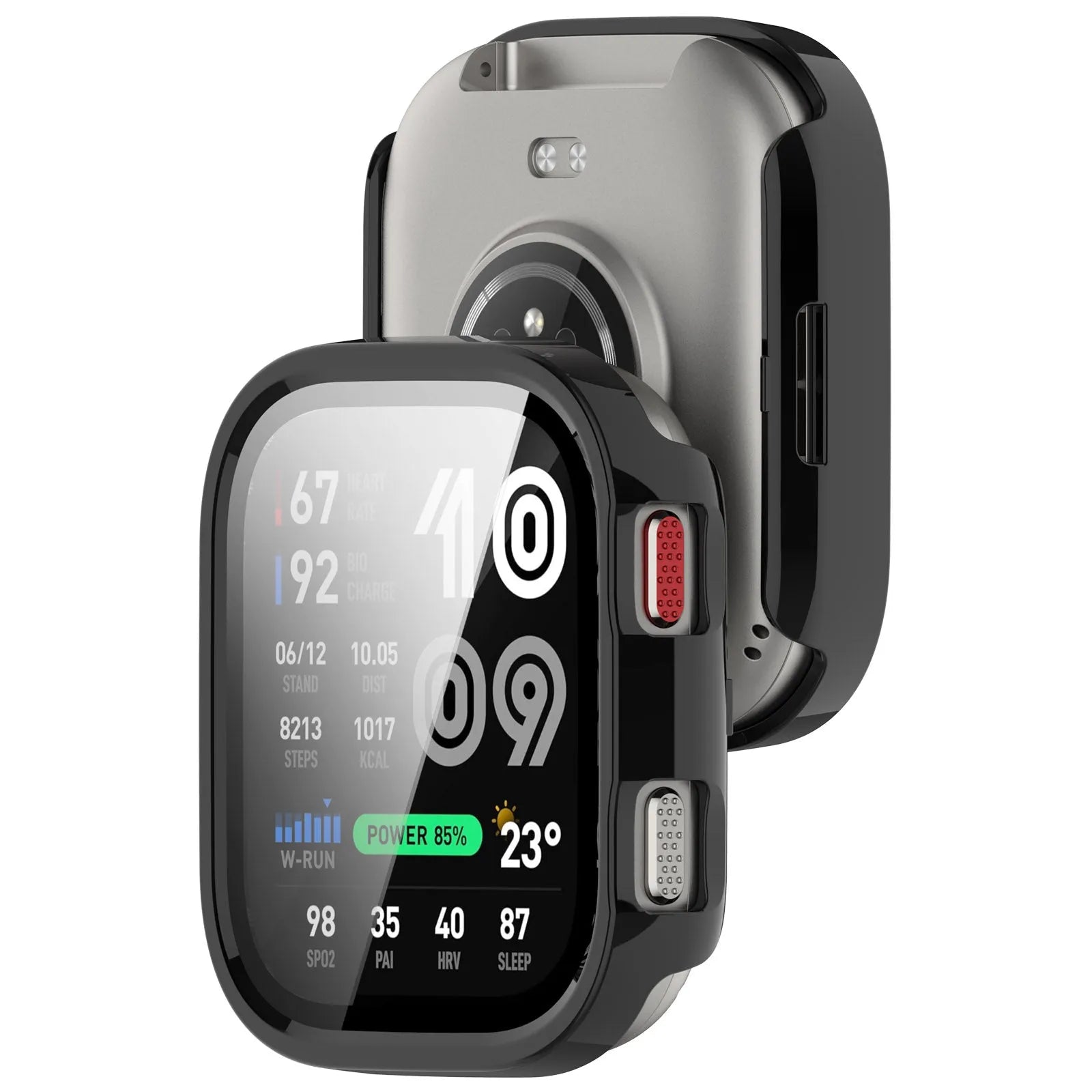 Coque rigide avec verre Amazfit Bip Max (noir)