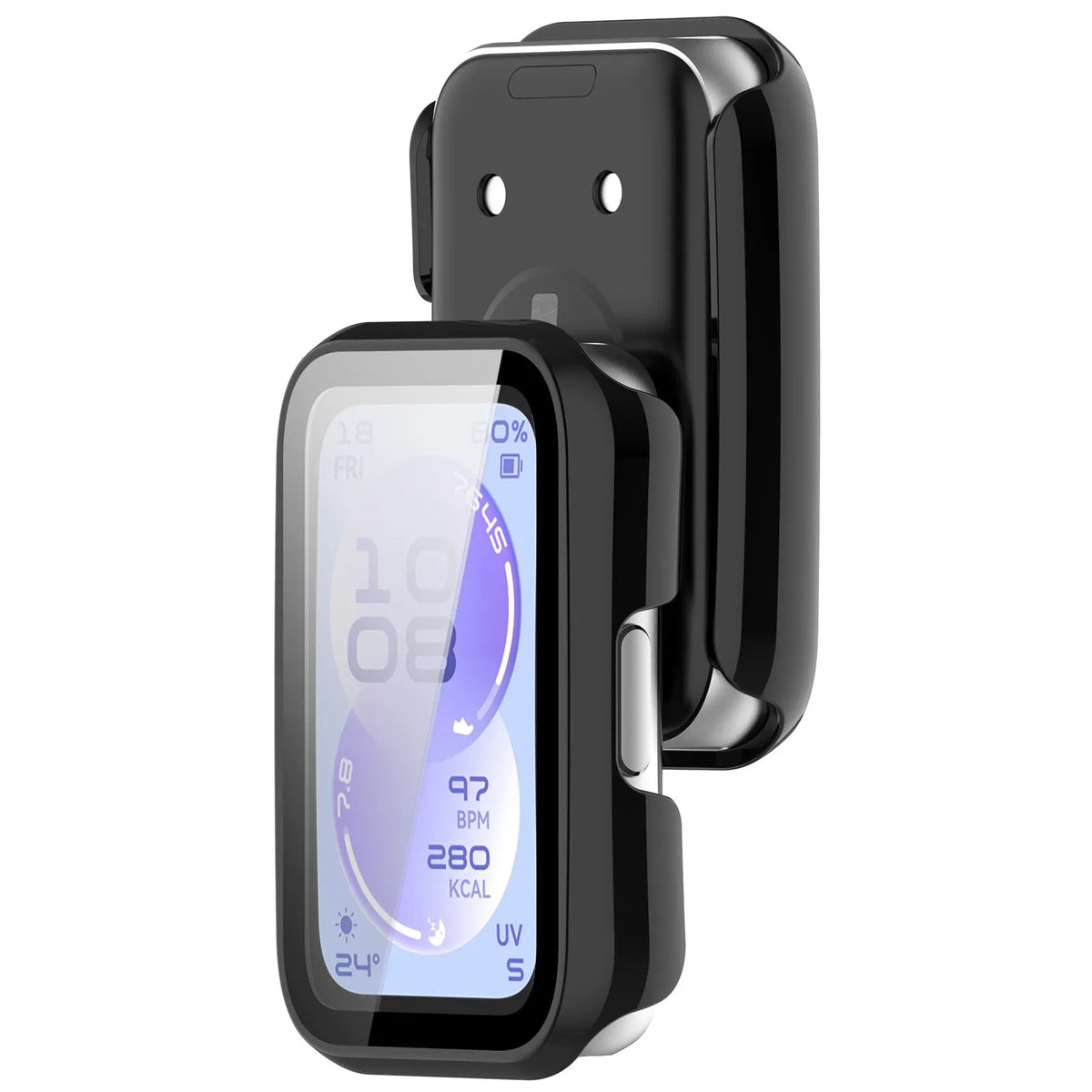 Huawei Band 11 PC case met glas (zwart)