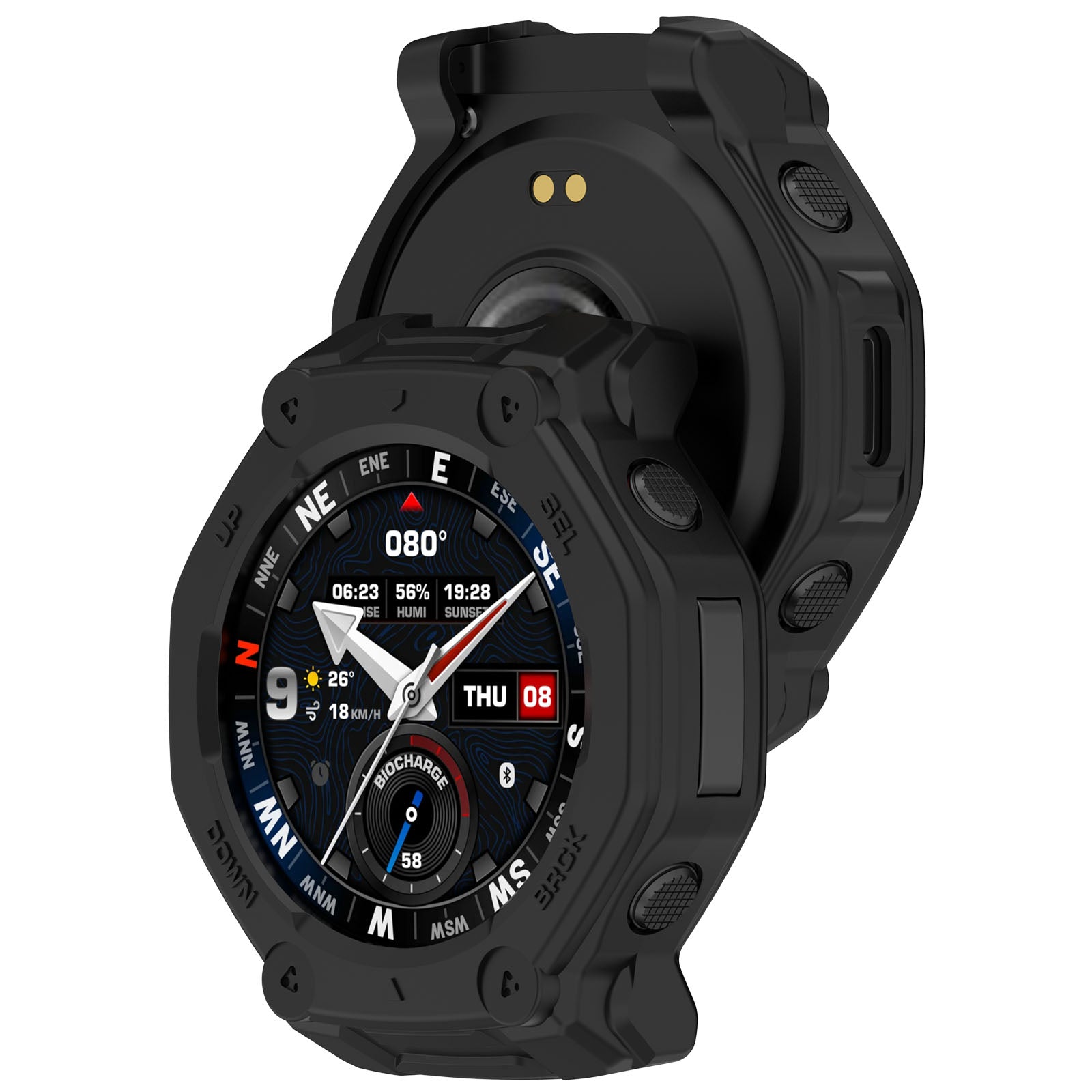 Amazfit T-Rex 3 Pro - 44mm Robuste TPU-Hülle (Schwarz)