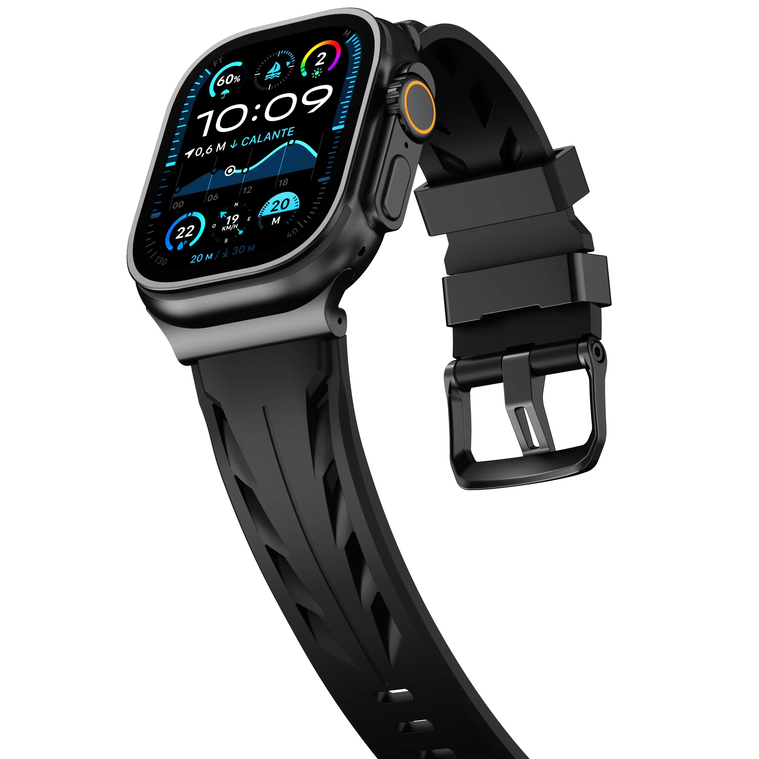 Correa silicona race Apple Watch (negro)
