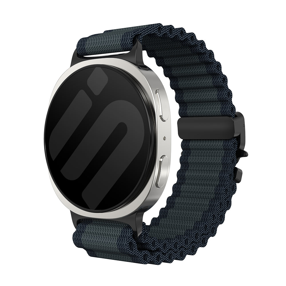 Correa nylon Outdoor con hebilla-P Samsung Galaxy Watch 8 Classic (negro con negro)