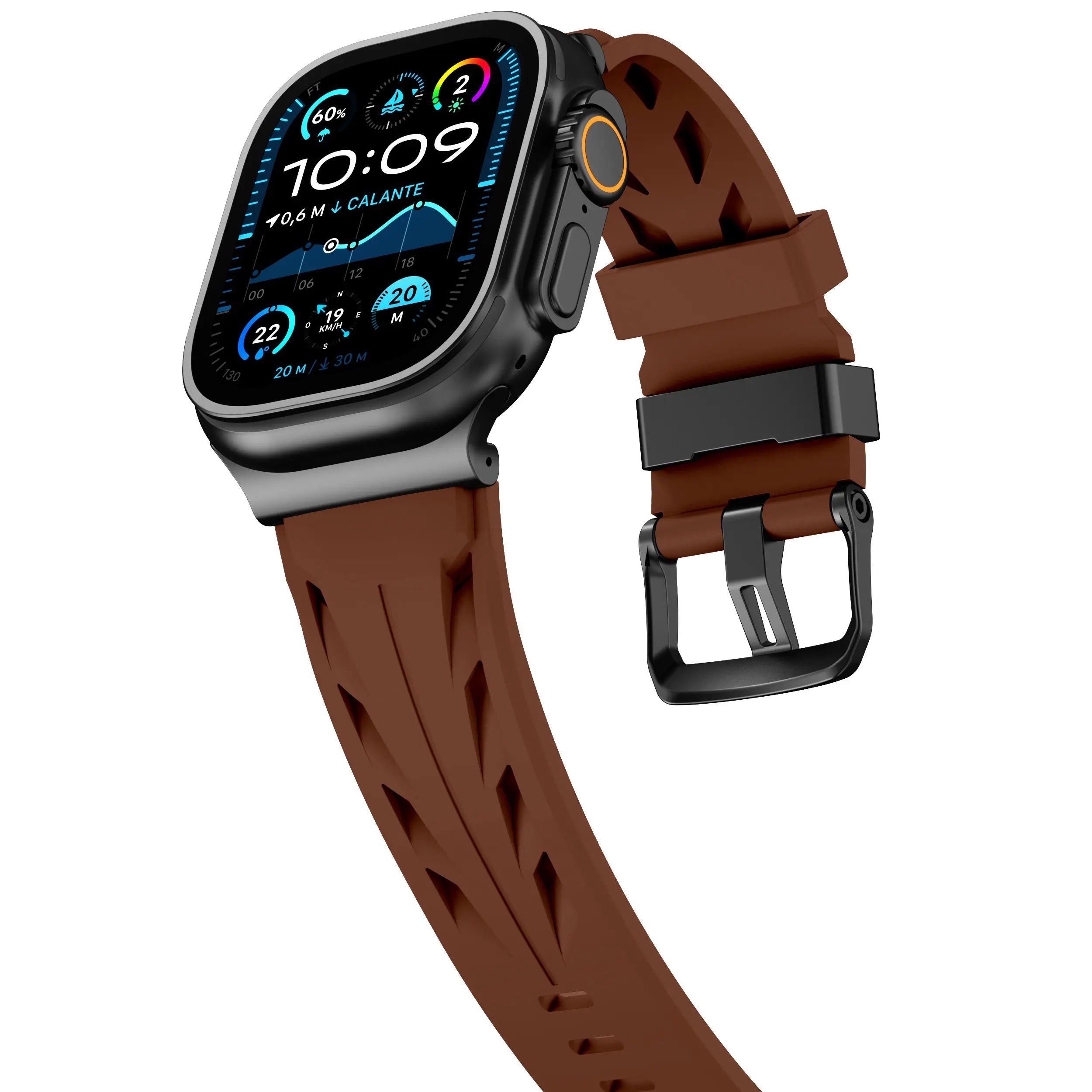 Correa silicona race Apple Watch (marrón)