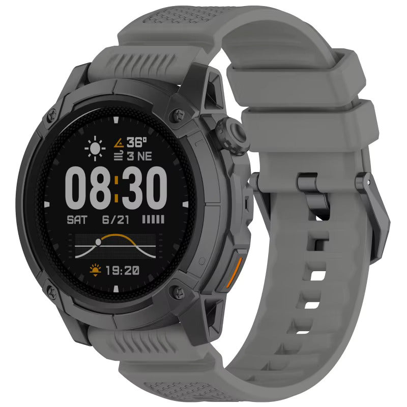 Coros Apex 4 - 46mm siliconen bandje (grijs)