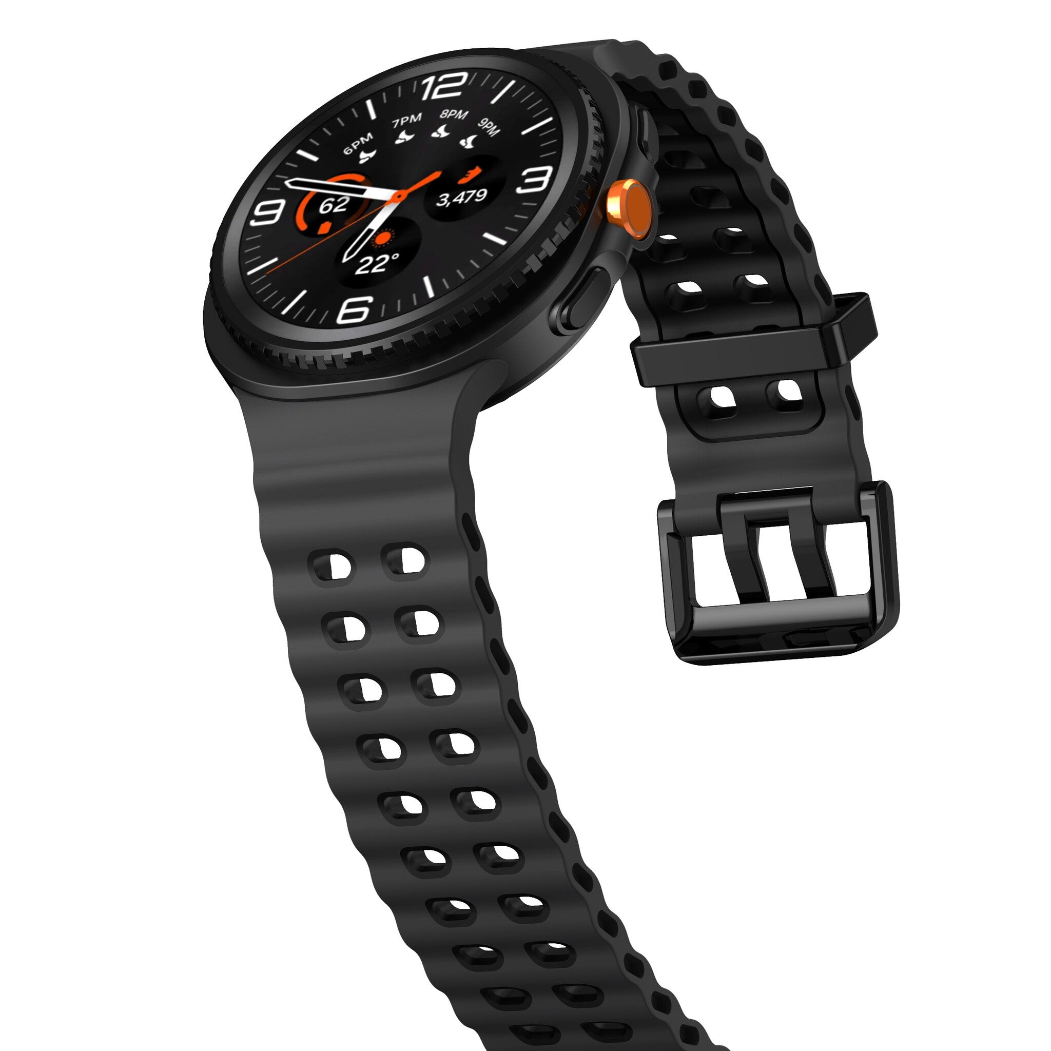 Samsung Galaxy Watch 9 - 40mm Ocean Strap (Dark Grey/Black)