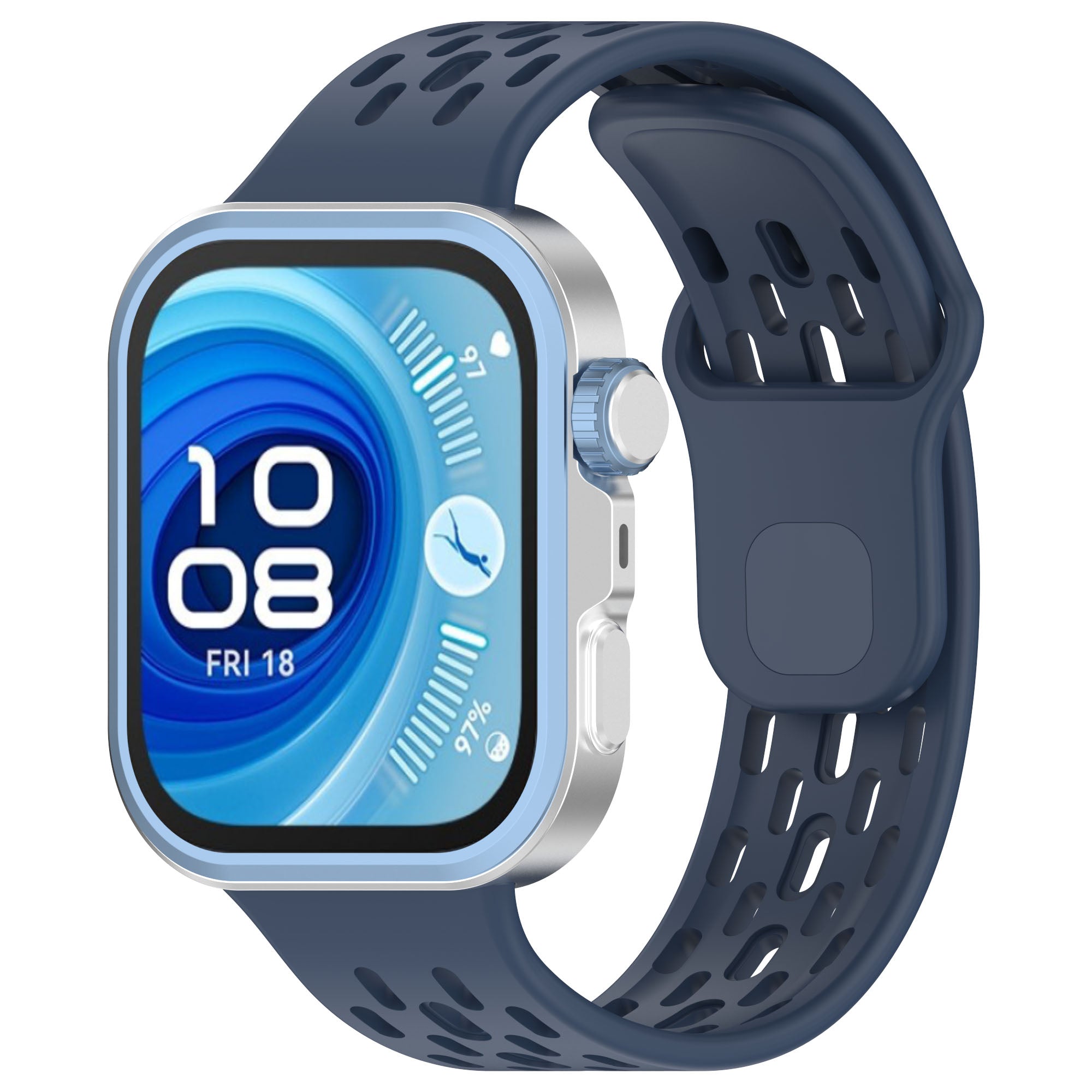 Huawei Watch Fit 5 Pro siliconen air bandje (donkerblauw)