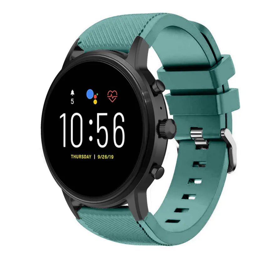 Fossil Gen 4 Explorist (HR) siliconen bandje (dennengroen)
