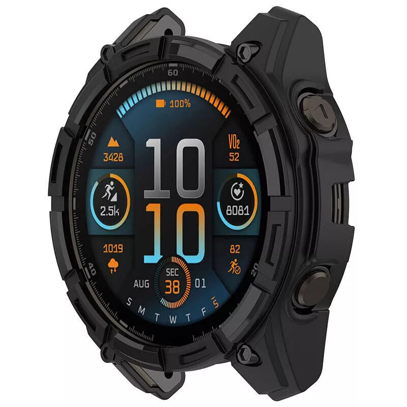 Funda TPU robusta Garmin Fenix 8 - 51mm SOLAR (negra)