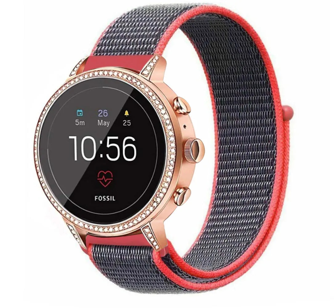 Correa nylon Fossil Gen 4 Venture HR (coral)