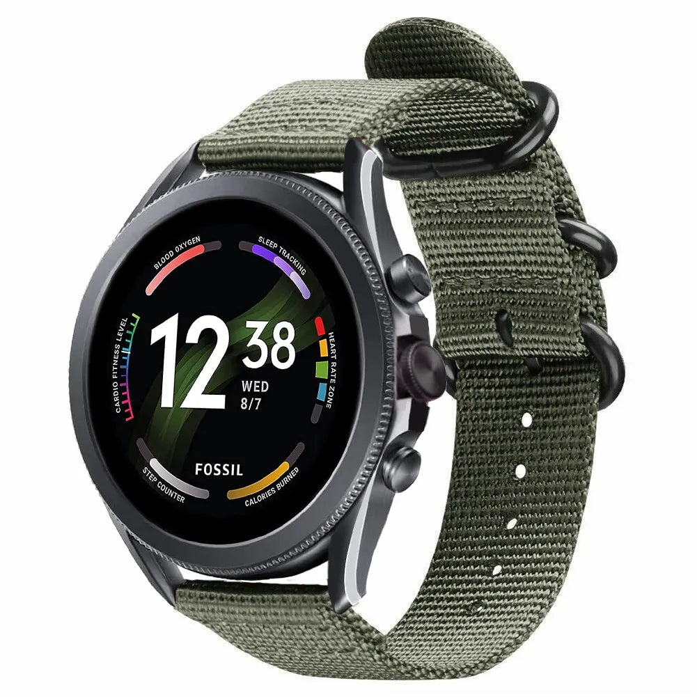 fossil-gen-6-nylon-gesp-band-groen