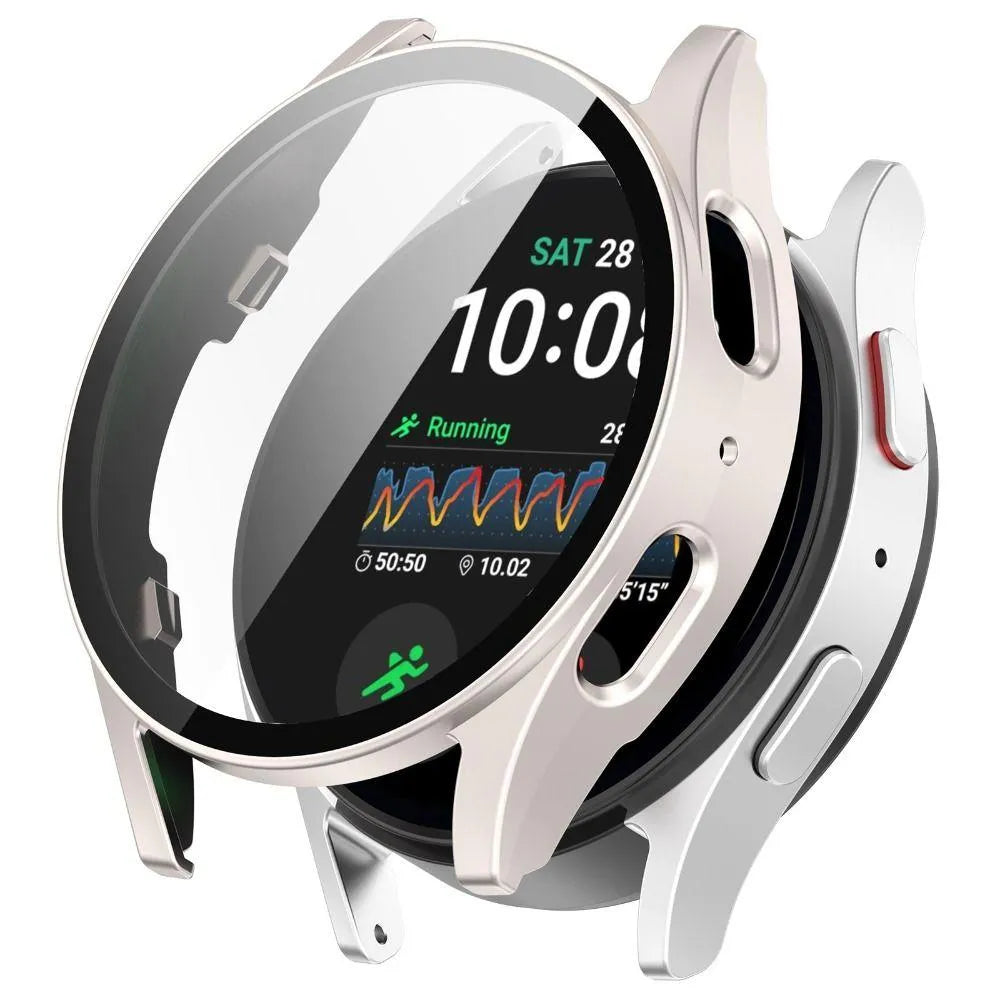 Samsung Galaxy Watch 7 40mm hard case met glas (sterrenlicht)
