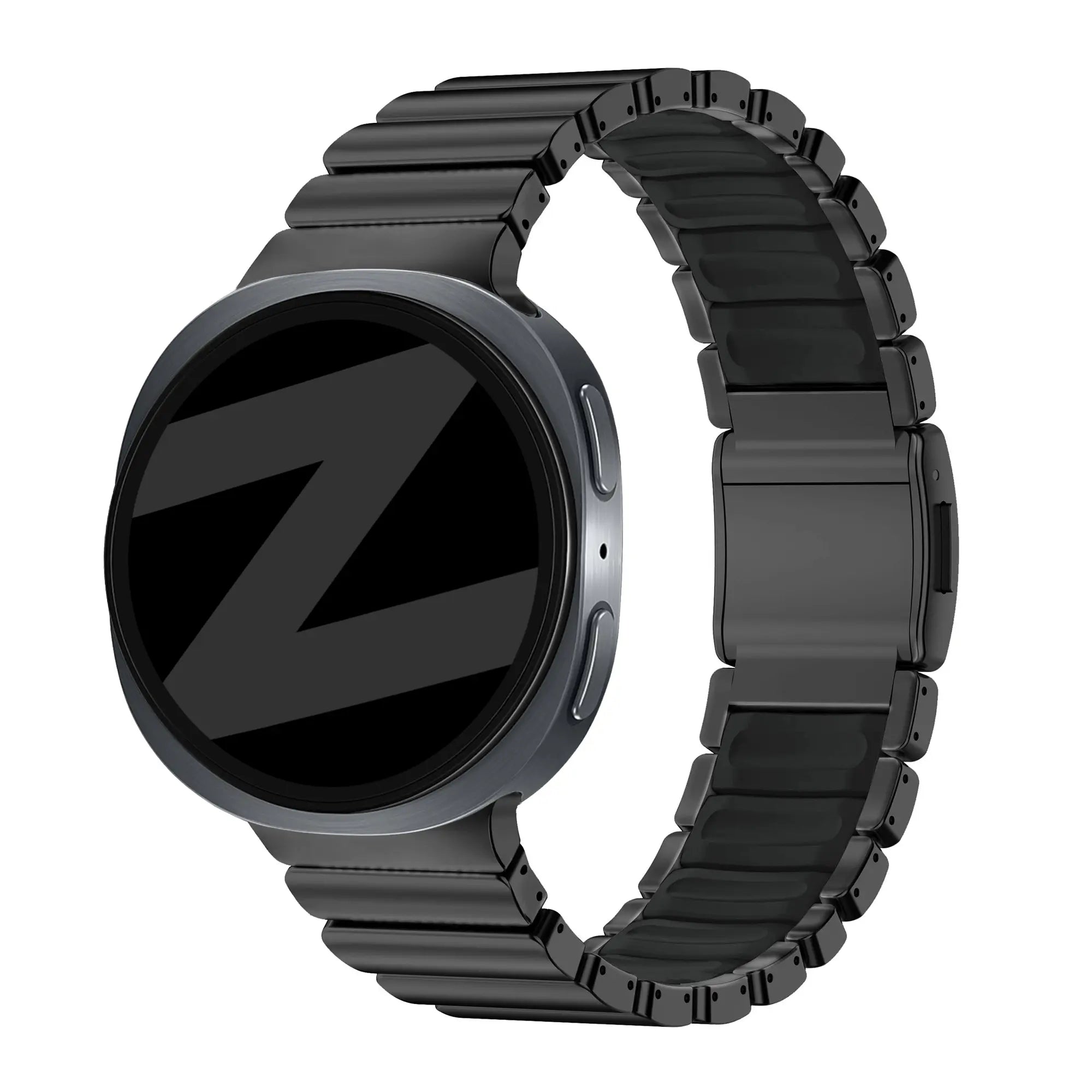 Bandz Samsung Galaxy Watch 9 - 40mm titanium band 'Hybrid' (zwart)