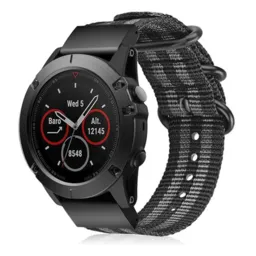 Garmin Instinct 3 - 50mm Nylon Schnallenarmband (Schwarz/Grau)