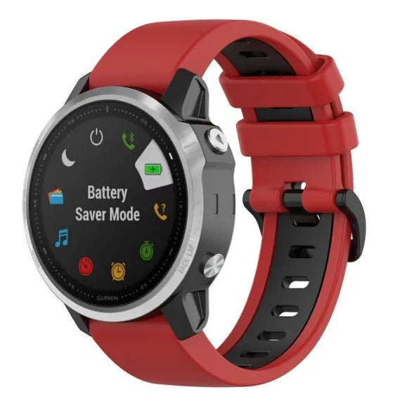 Bracelet sport avec boucle Garmin Descent Mk2S (rouge/noir)
