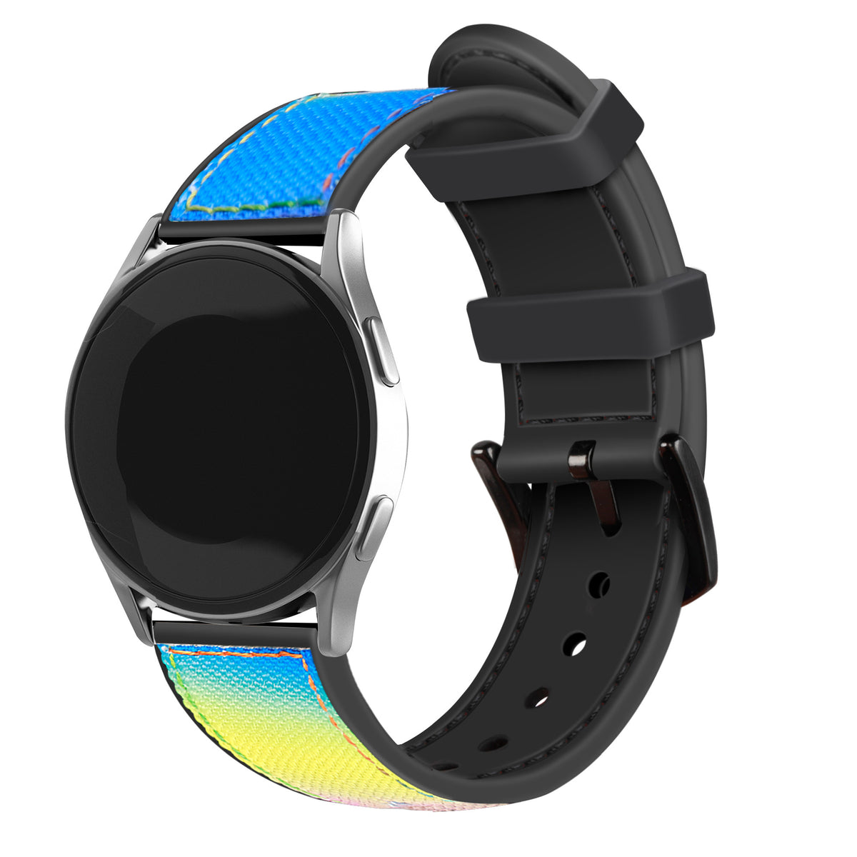 Nylon Hybrid Strap, on a watch, 3/4 front view