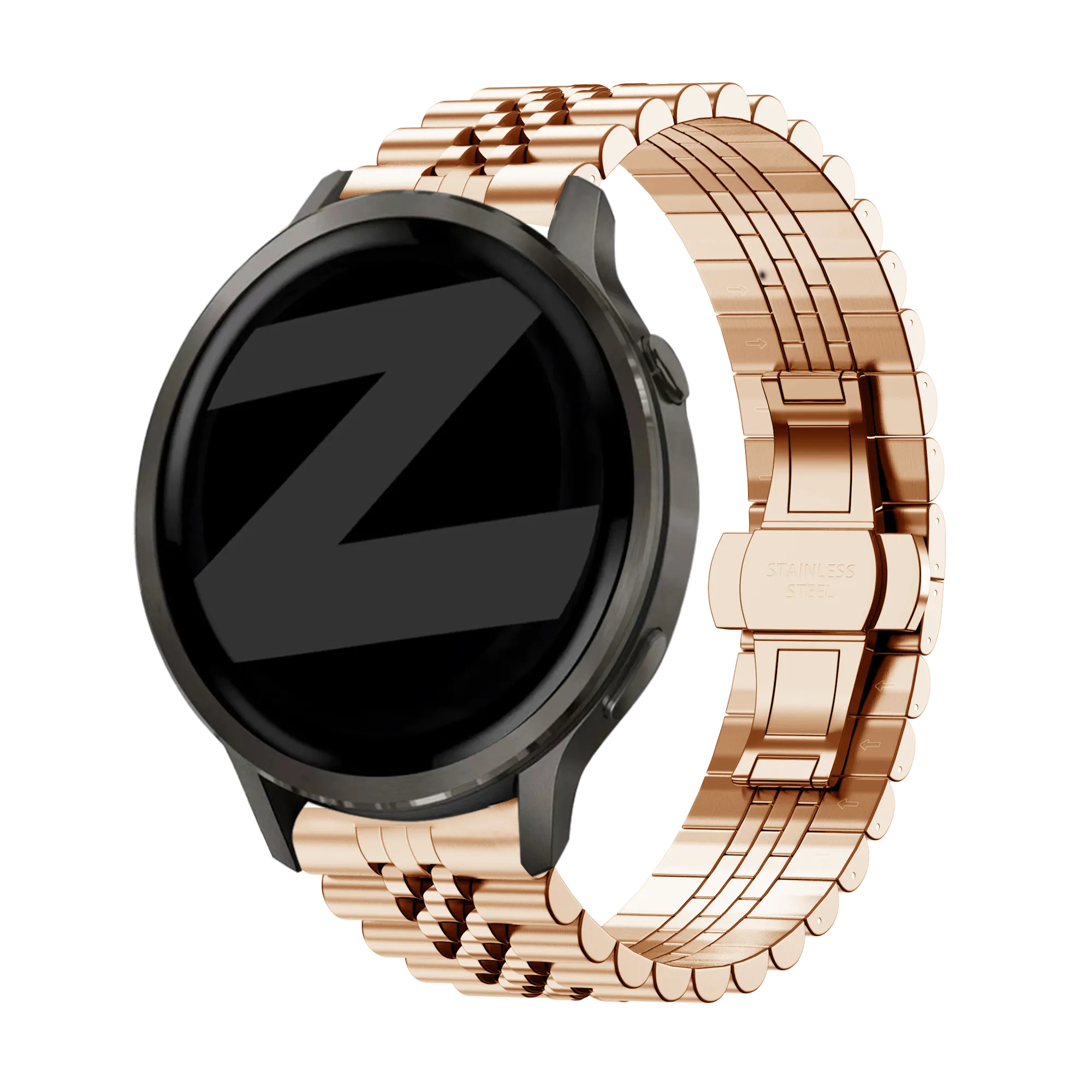 Bandz Garmin Forerunner 265s stalen band 'Jubilee' (rosé goud)