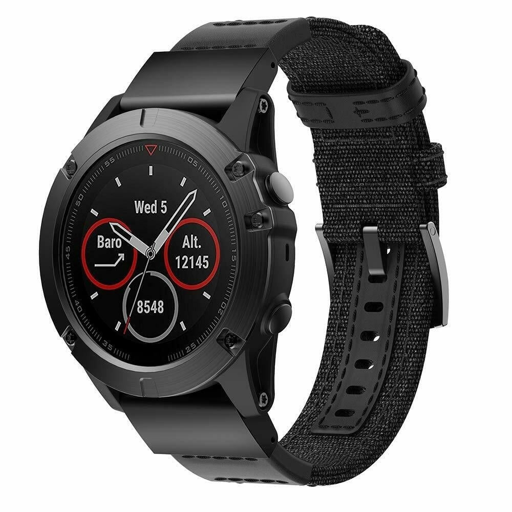 Garmin Instinct 2 nylon hybrid bandje (zwart)
