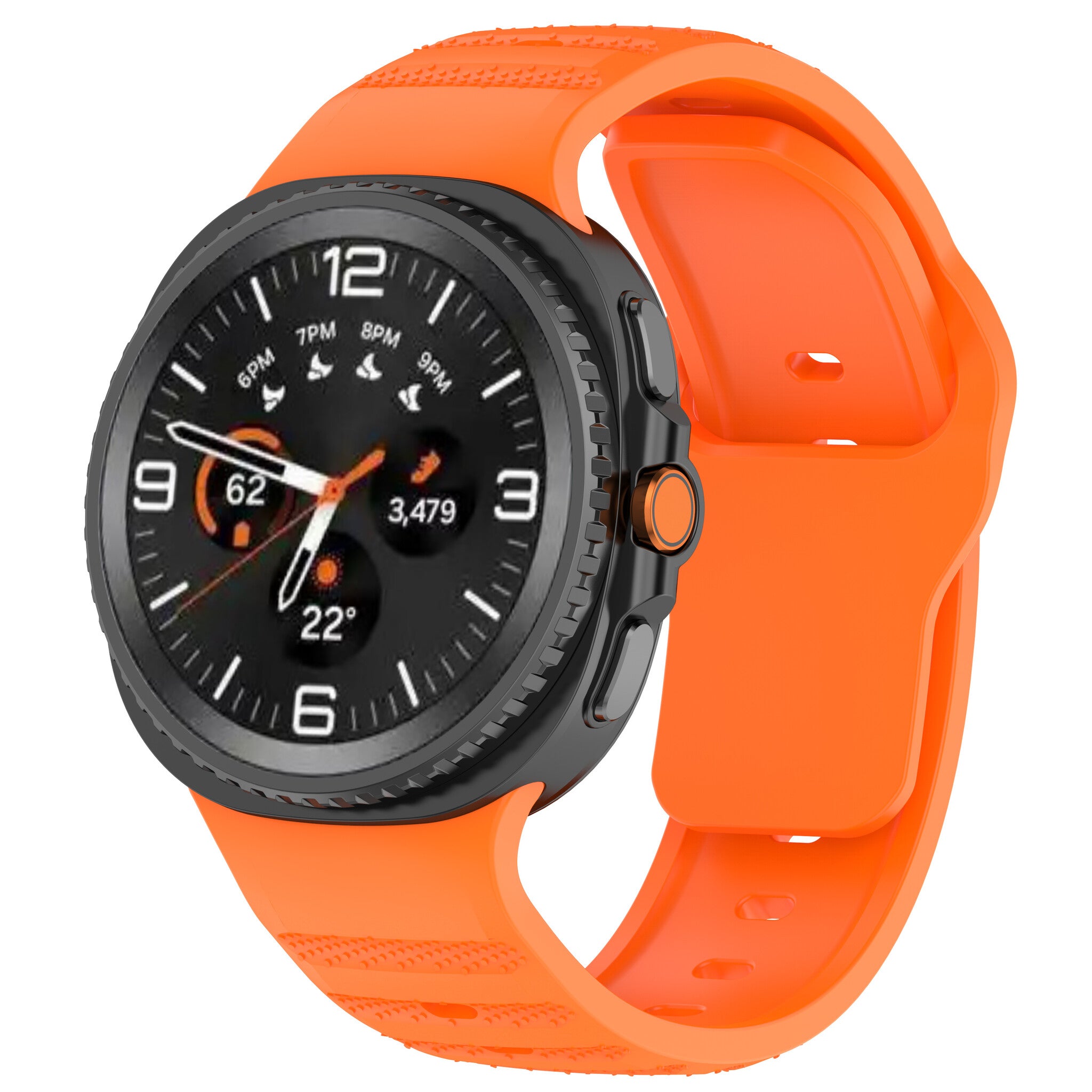 Samsung Galaxy Watch 8 - 44mm Outdoor Silicone Strap (Orange)