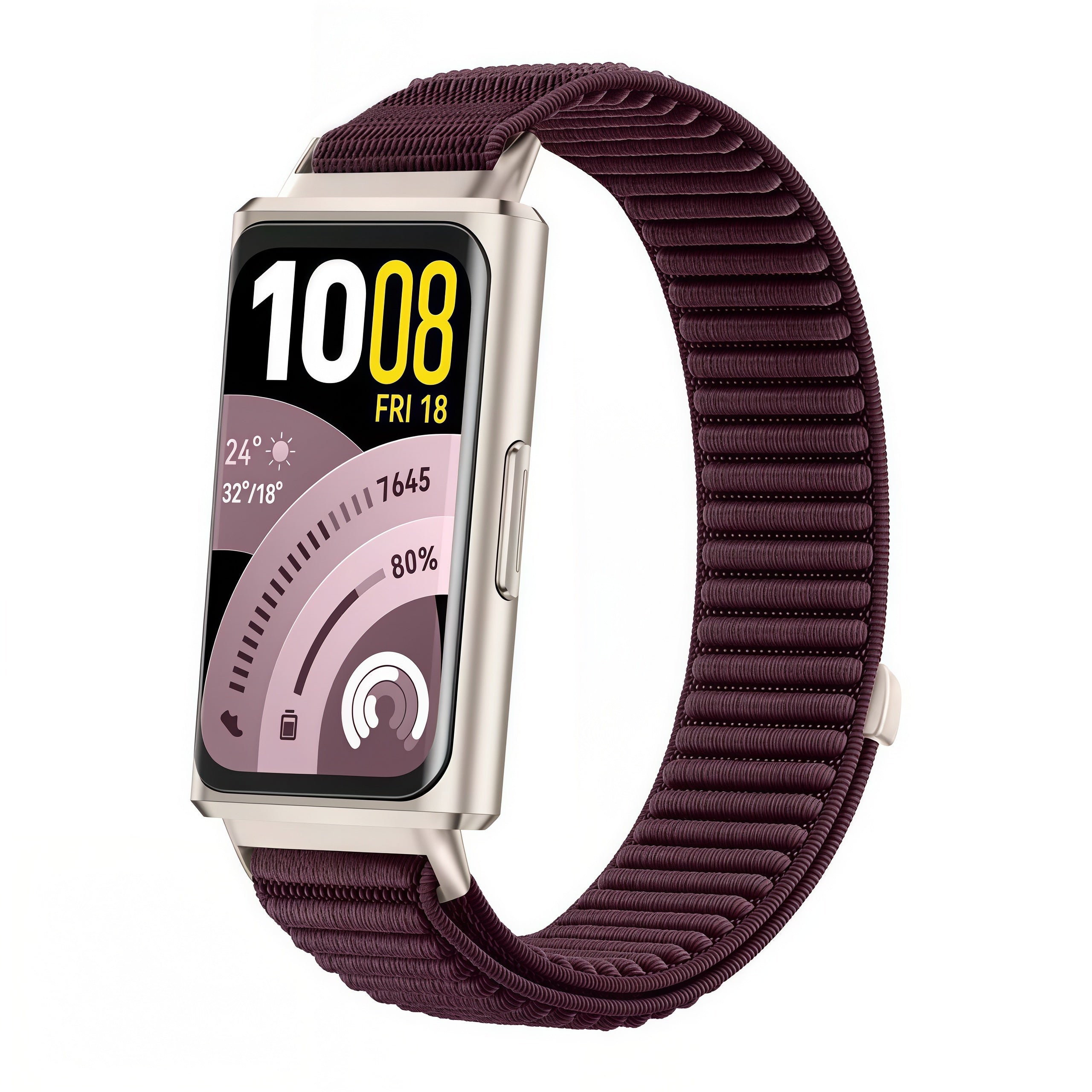 Huawei Band 11 Pro Wave Nylonarmband (Plum)