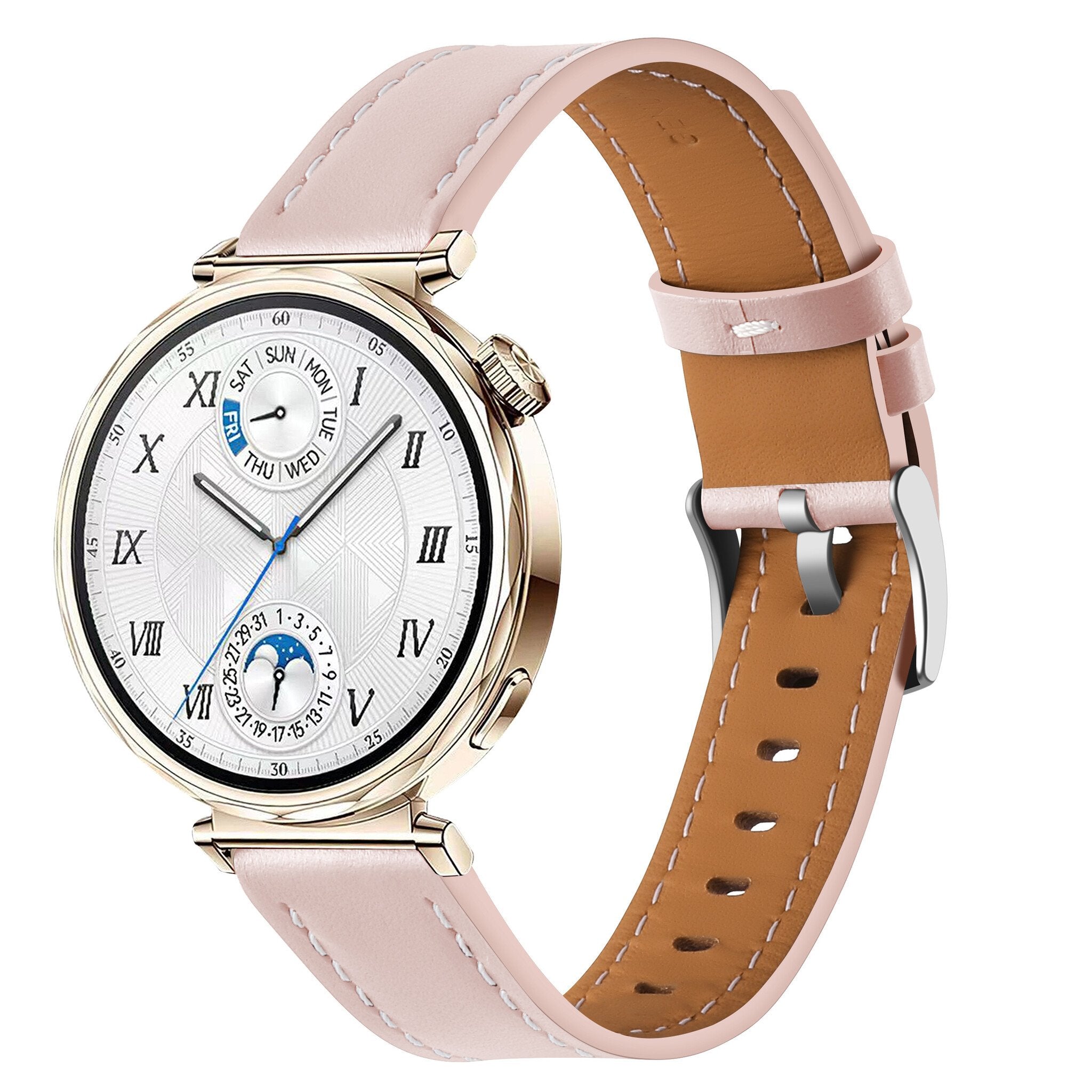 Bracelet cuir 'One Push' Huawei Watch GT 5 - 41mm (rose clair)