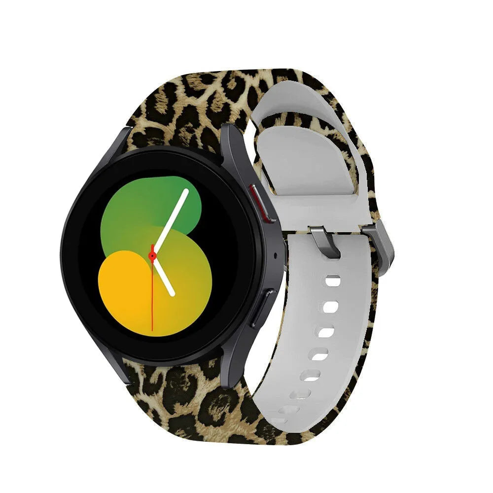 Print Silicone Strap, on a watch, 3/4 front view