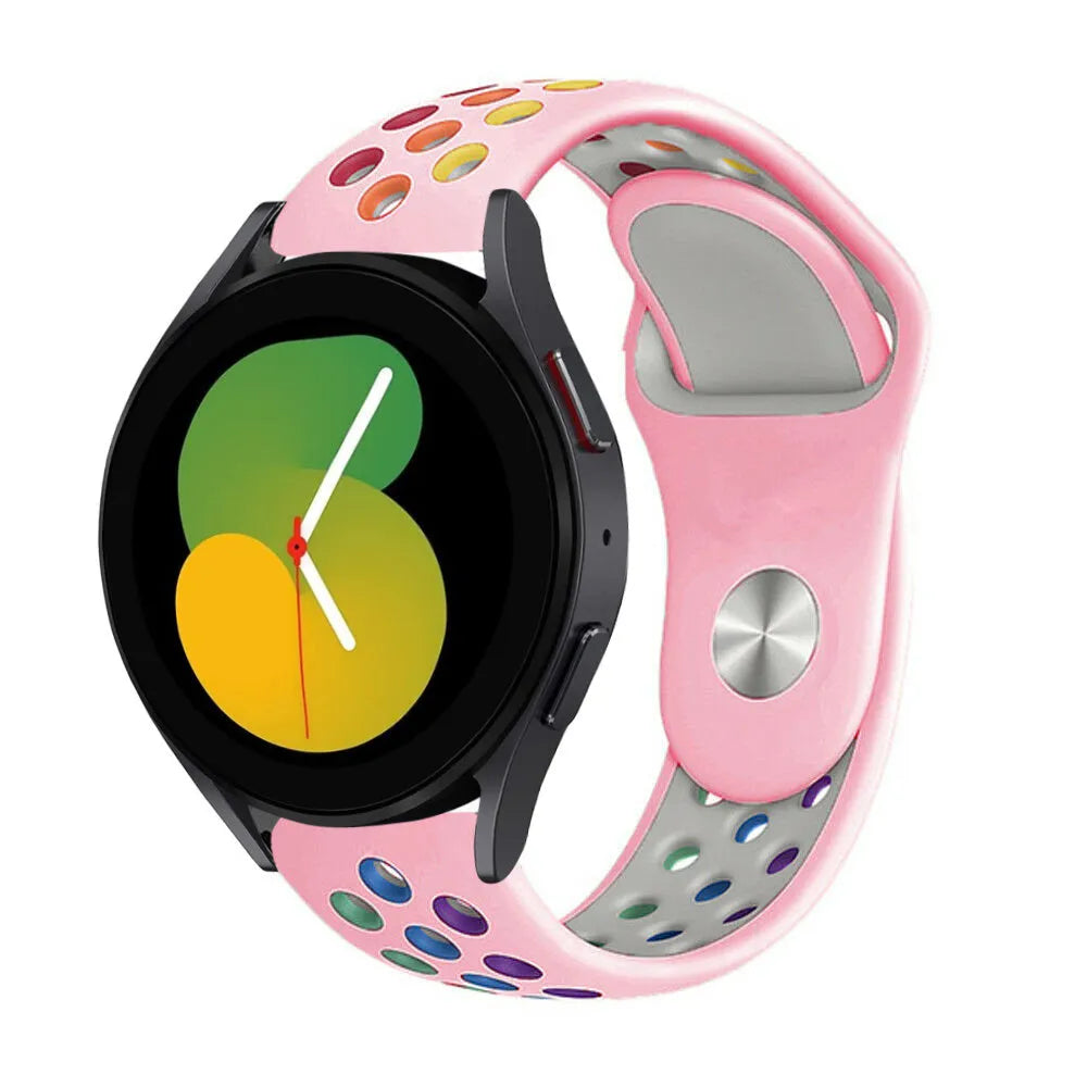 Silicone Sport Strap, on a watch, 3/4 front view