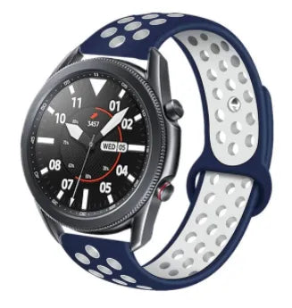 Silicone Sport Strap, on a watch, 3/4 front view