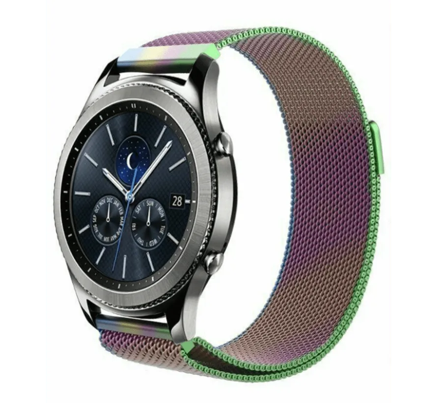Milanese Strap, on a watch, 3/4 front view