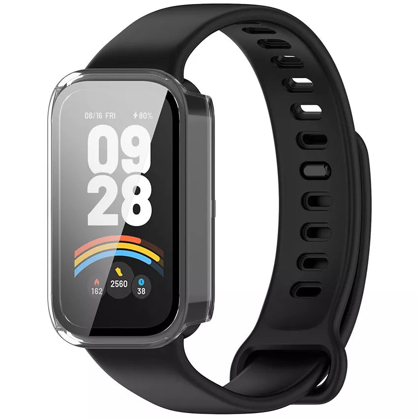 Funda rígida con cristal Xiaomi Smart Band 9 Active (transparente)