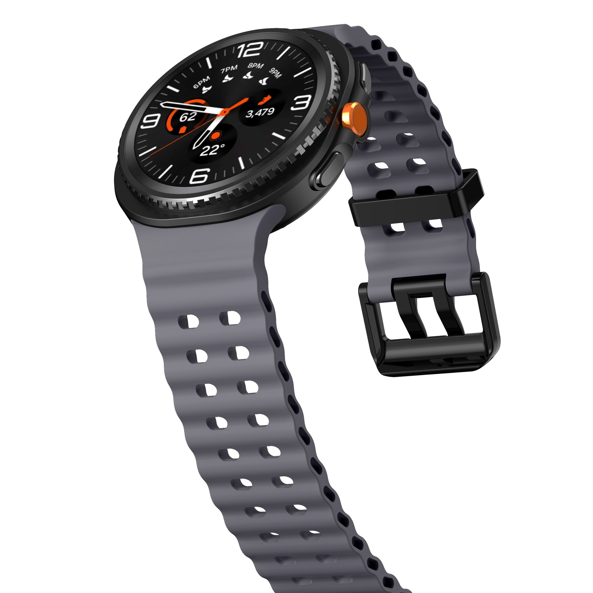 Samsung Galaxy Watch 9 - 40mm Ocean Strap (Dark Grey)