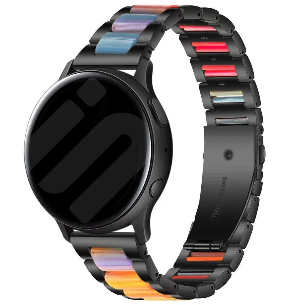Amazfit GTR Mini Stahl-Kunstharz Armband (Schwarz/Mehrfarbig)