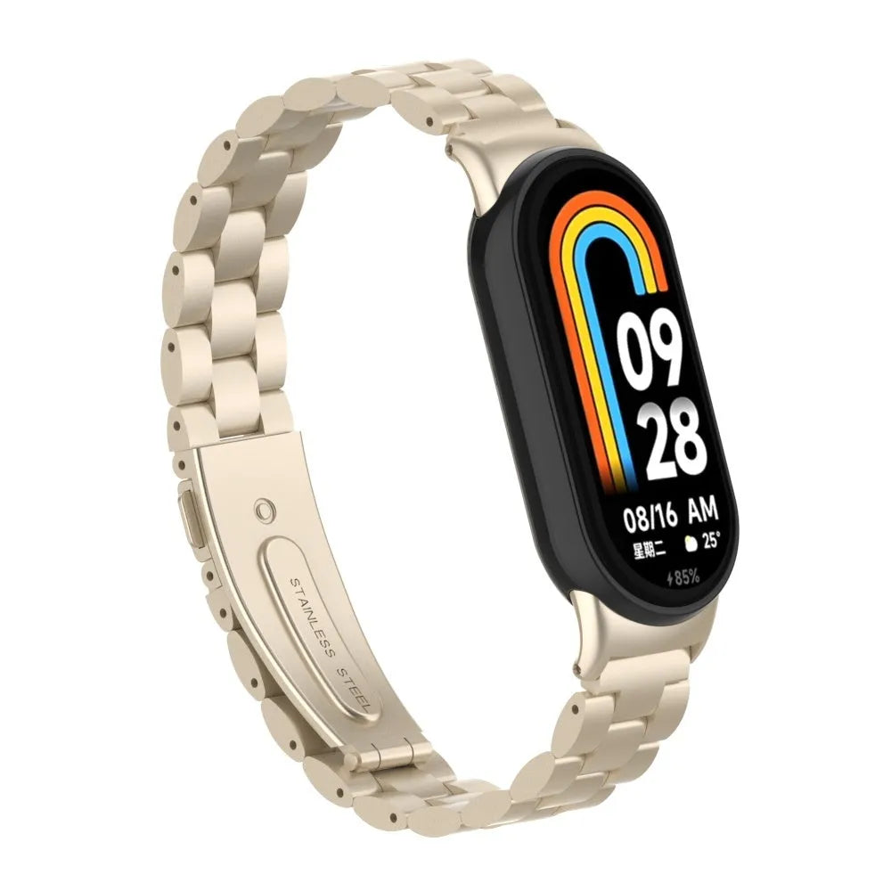 Steel Strap, starlight, on a watch, 3/4 front view
