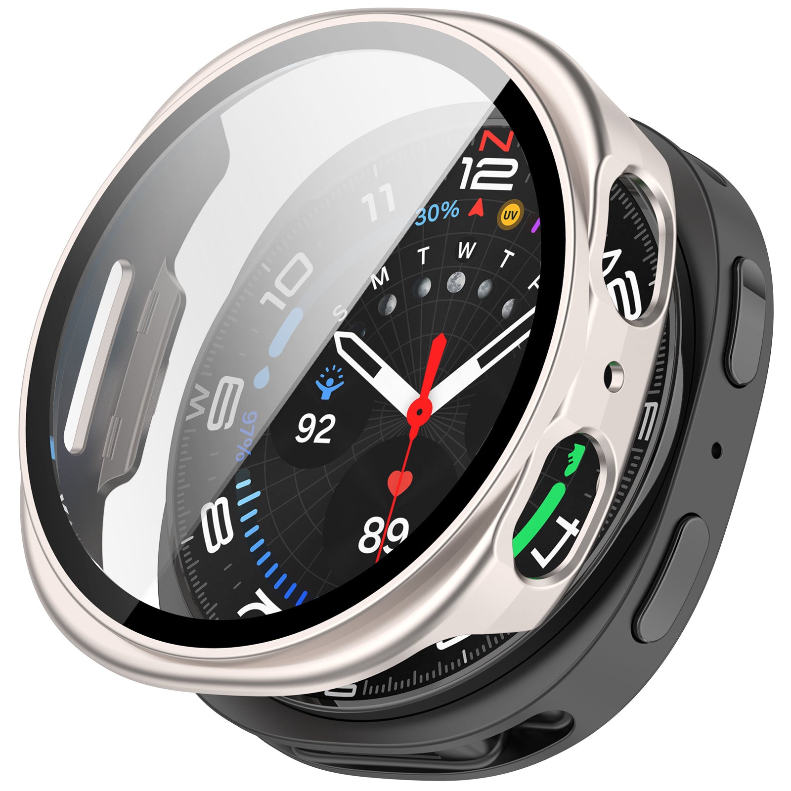 Samsung Galaxy Watch 8 - 40mm Hardcase mit Glas (Polarstern)