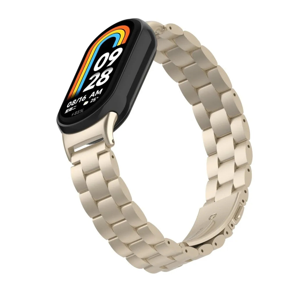 Steel Strap, starlight, on a watch, 3/4 front view