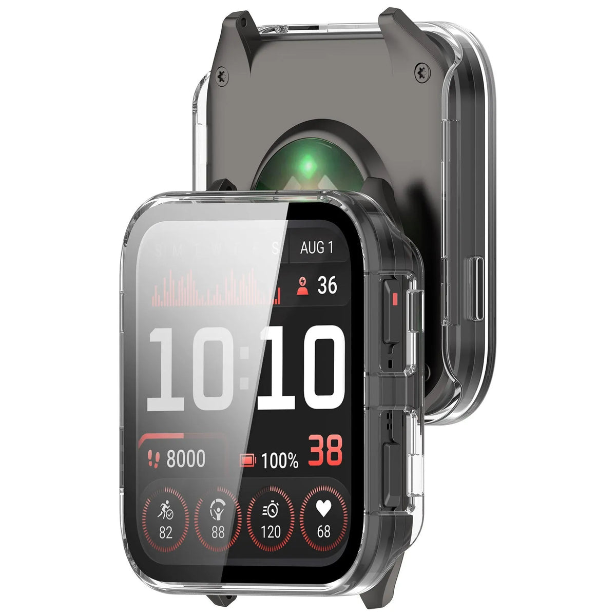 Garmin Venu X1 hard case met glas (transparant)